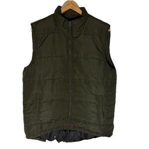 Smith's Work Wear Puffer Vest Jacket Green Medium Utility Gorpcore‎ Outerwear